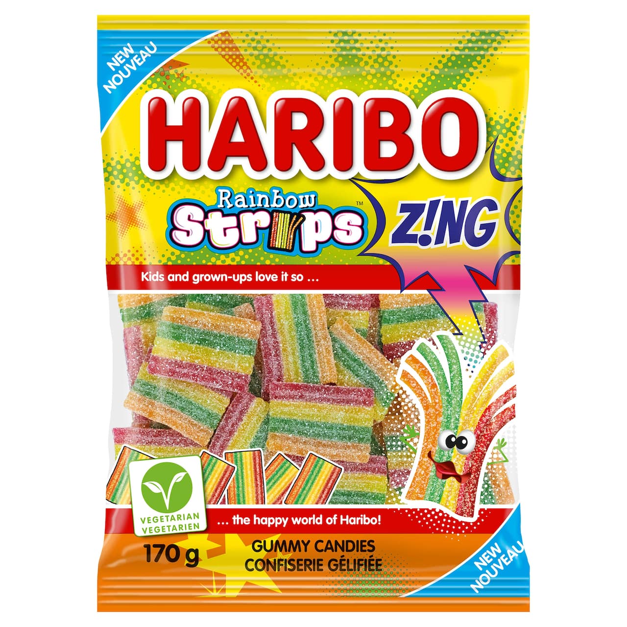 Haribo® Z!NG Rainbow Strips Gummy Candies